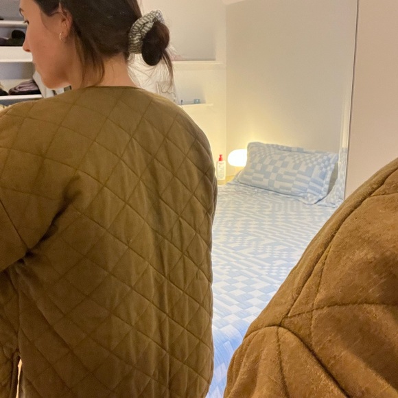 Micaela Greg polyfill quilted jacket in green/cedar size small - Picture 13 of 13